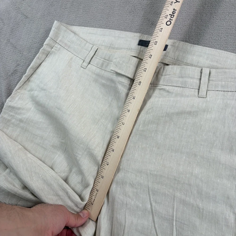 John‎ Varvatos Mercer Slim Fit Pants in Beige Italian Linen Blend Men 36x28 $598